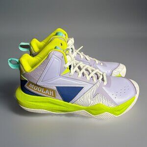 MOOLAH Youth Size 5.5 (EU 38) Press Break Basketball Shoes Navy/Purple/Lime NEW